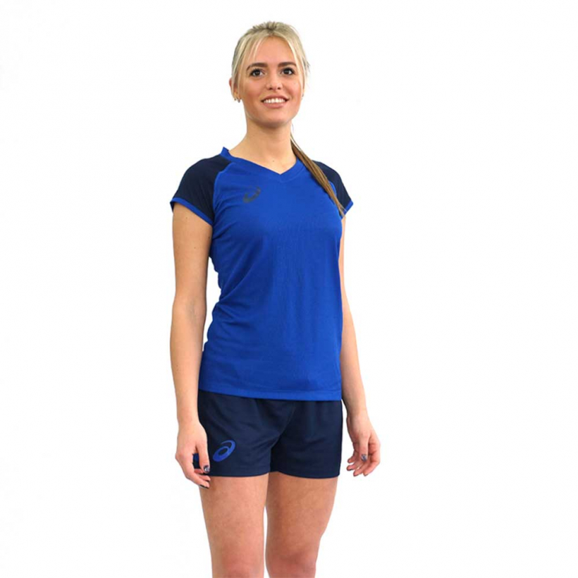 Форма волейбольная Asics Woman Volleyball Cap Sleeve Set женская (арт. 156862) - синий