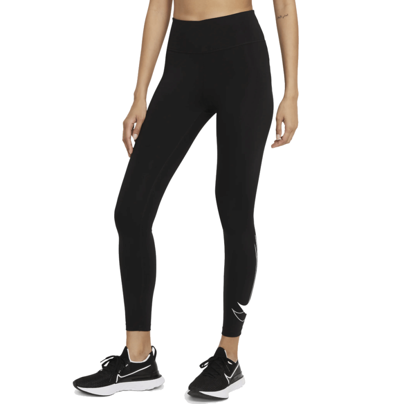 Леггинсы Nike Dri-FIT Swoosh Run Mid-Rise 7/8 Black женские (арт. DD5278-010) - 