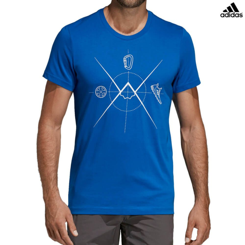 Футболка Adidas Ascent Tee Blue мужская (арт. DT4004) - 