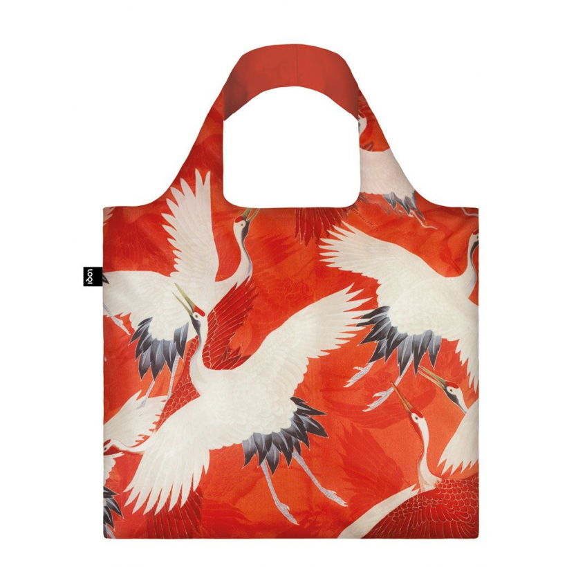 Сумка LOQI MUSEUM COLLECTION - WOMANS HAORI White and Red Cranes (арт. LOQI.WH.CR) - 