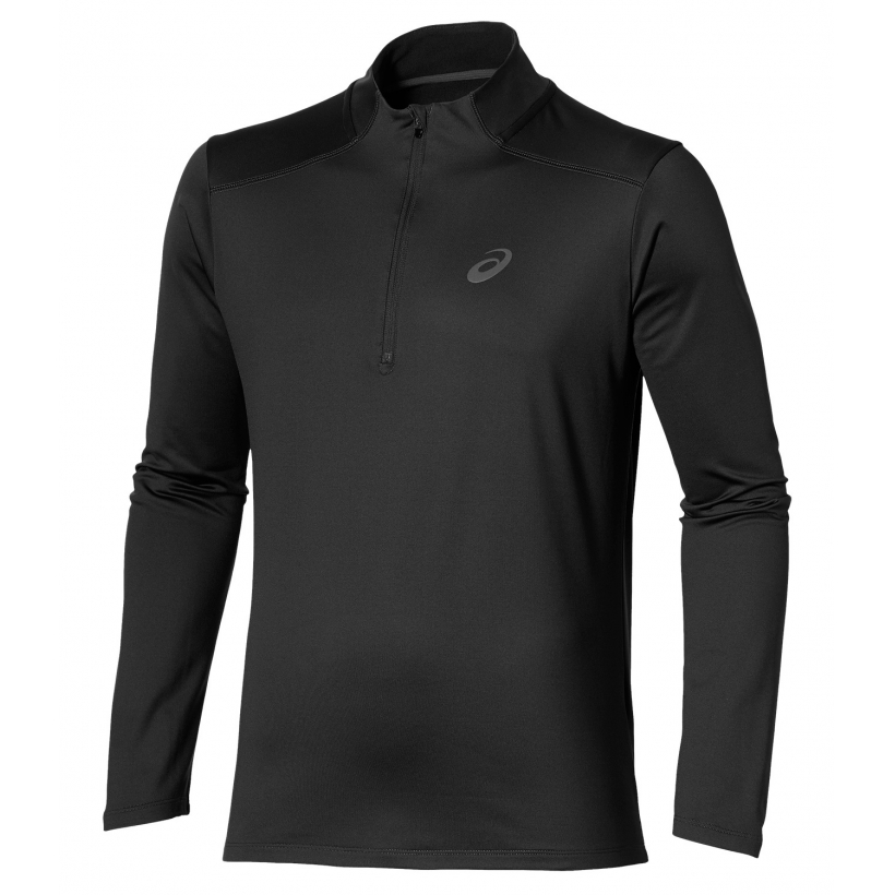 Рубашка беговая Asics Ess Winter 1/2 Zip мужская (арт. 134090) - черный/белый