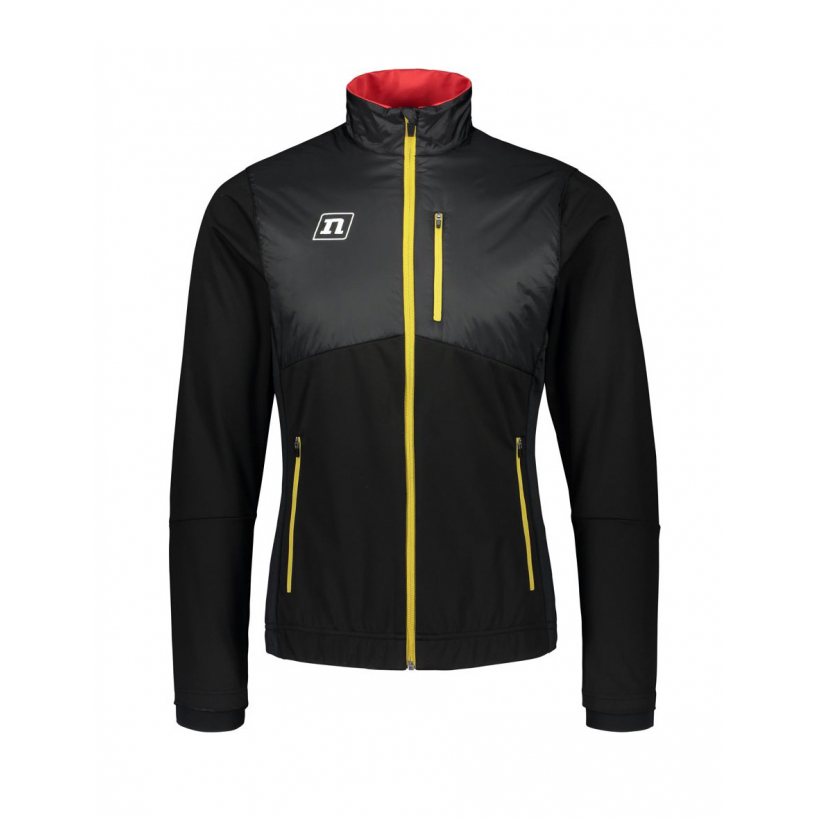 Лыжная разминочная куртка Noname Hybrid Jacket 19 UX Black/Gold унисекс (арт. 141218-2) - 