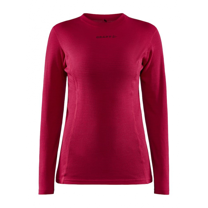 Термобелье рубашка для циклических видов спорта с шерстью Craft Pro Wool Extreme X женская (арт. 1911154) - 479488-розовый