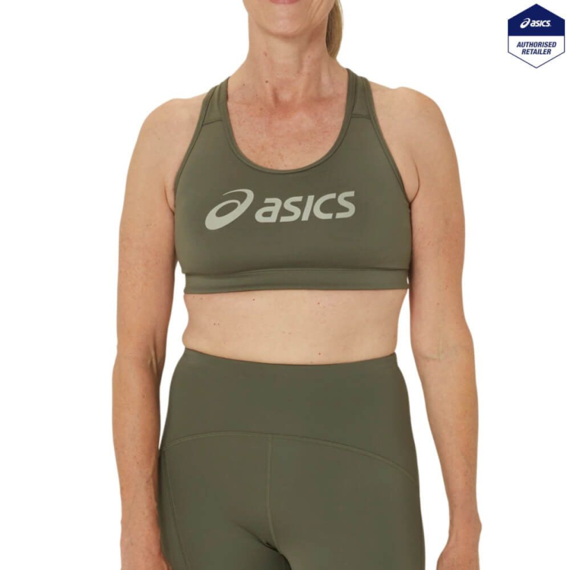Бюстгалтер Asics Core Asics Logo Bra Mantle Green/Olive Grey женский (арт. 2012C573-320) - 