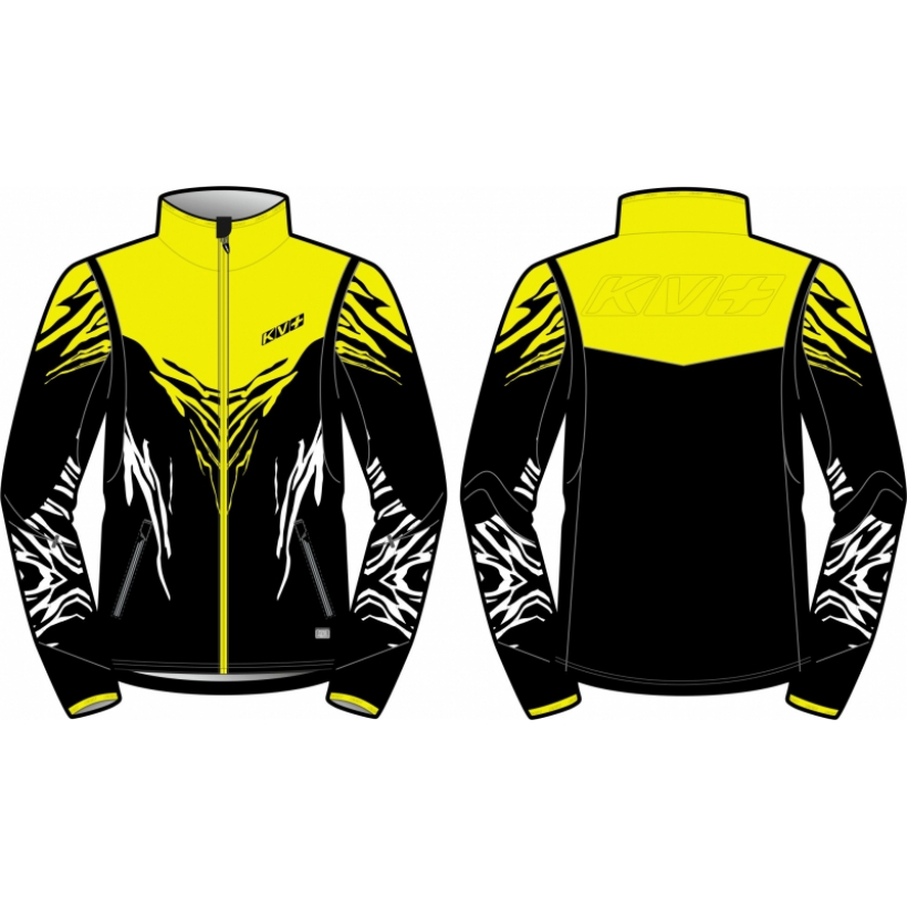 Куртка разминочная KV+ Tornado jacket yellow\black мужская (арт. 20V104.13) - 