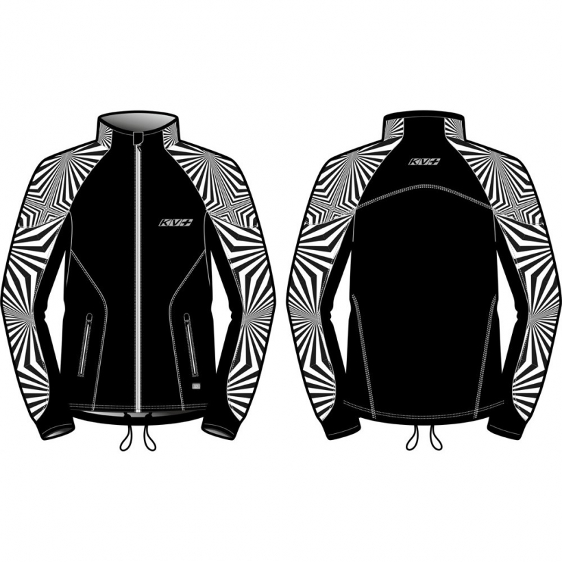 Куртка разминочная KV+ Lahti black\white мужская (арт. 21V116.10) - 