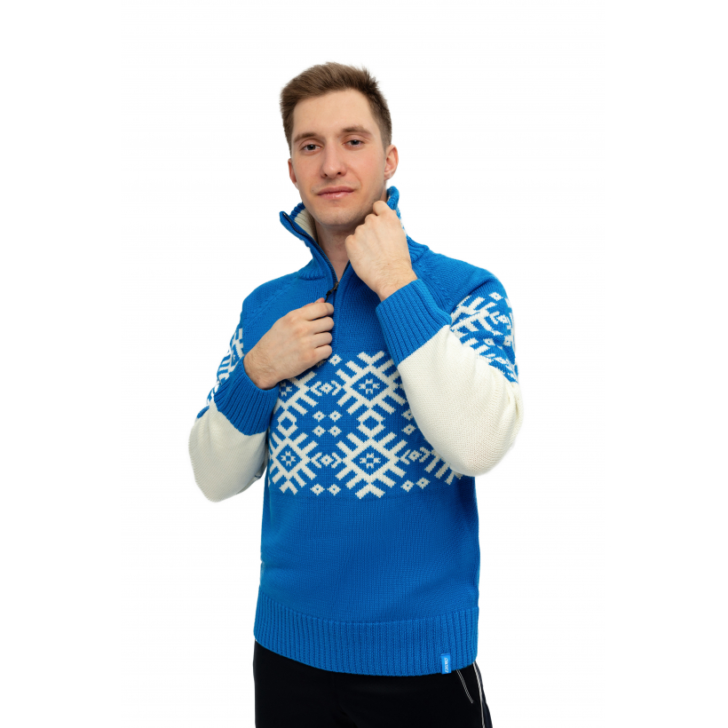 Свитер KV+ Cortina sweater man blue/white мужской (арт. 22U160.20) - 