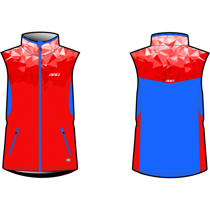 Жилет разминочный KV+ Tornado vest red\blue мужской (арт. 22V102.32) - 