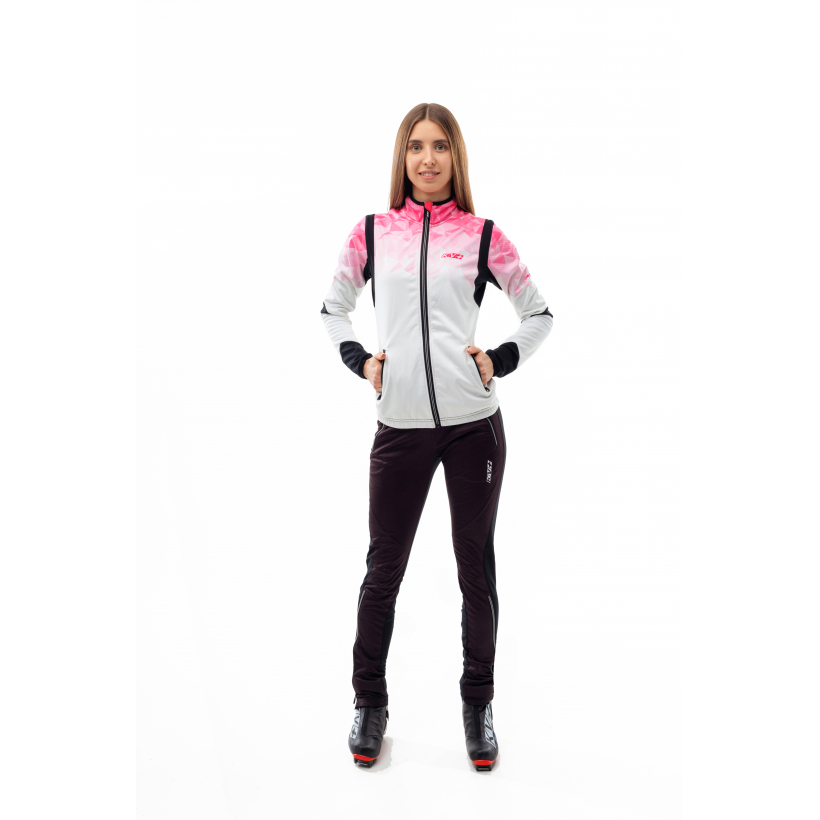 Куртка разминочная KV+ Tornado jacket pink\white женская (арт. 22V107.12) - 