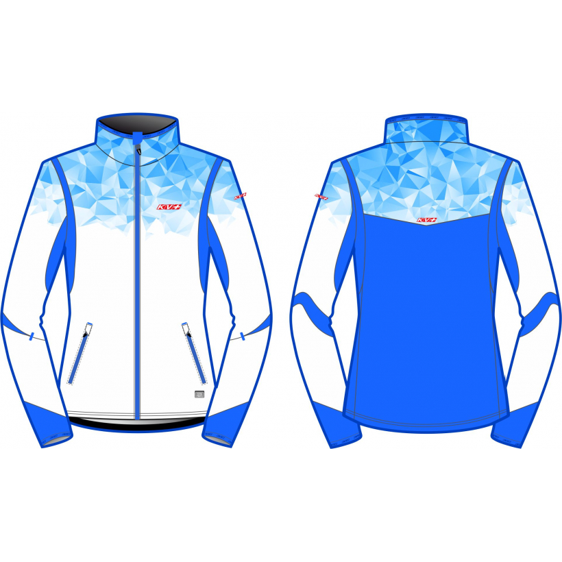 Куртка разминочная KV+ Tornado jacket blue\white женская (арт. 22V107.20) - 
