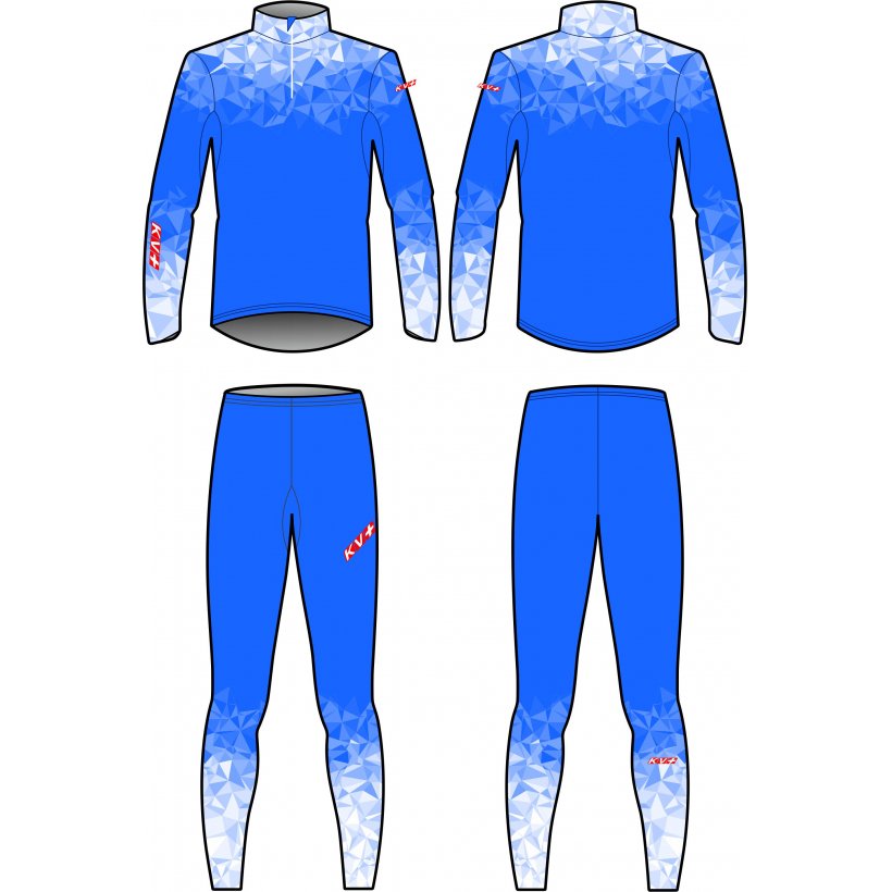 Комбинезон гоночный KV+ Tornado 2 pieces suit blue\white подростковый (арт. 23V118.20J) - 