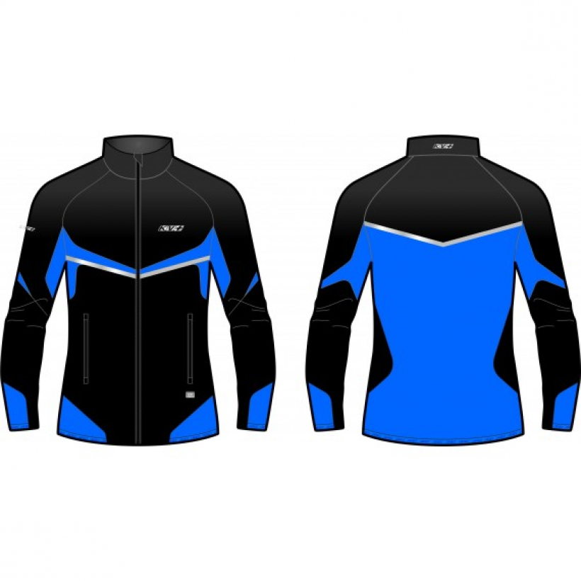 Куртка разминочная KV+ Premium jacket black/blue унисекс (арт. 23v145.2) - 