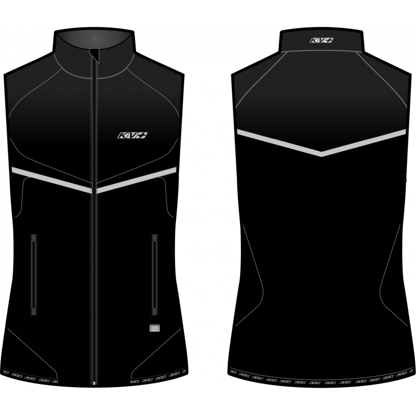 Жилет разминочный KV+ Premium vest black унисекс (арт. 23V148.1) - 