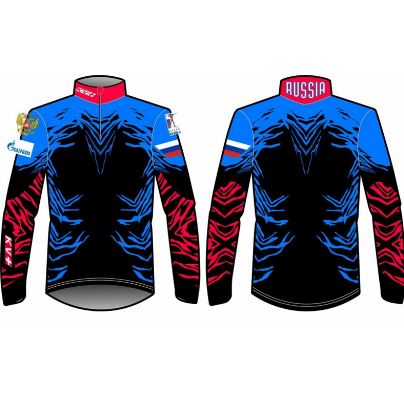 Гоночная рубашка KV+ Top Suit Cross Country Rubber black/blue/red мужская (арт. 20V07.RUS1) - 