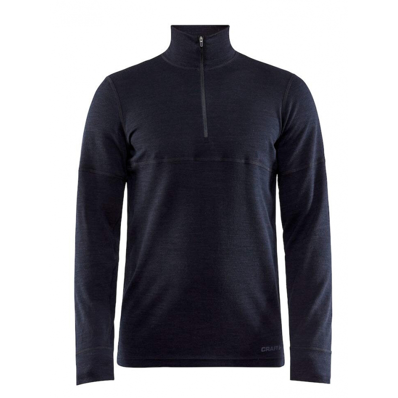 Термобелье шерстяное рубашка на молнии Craft Merino 240 мужская (арт. 1907893) - 999995-черный