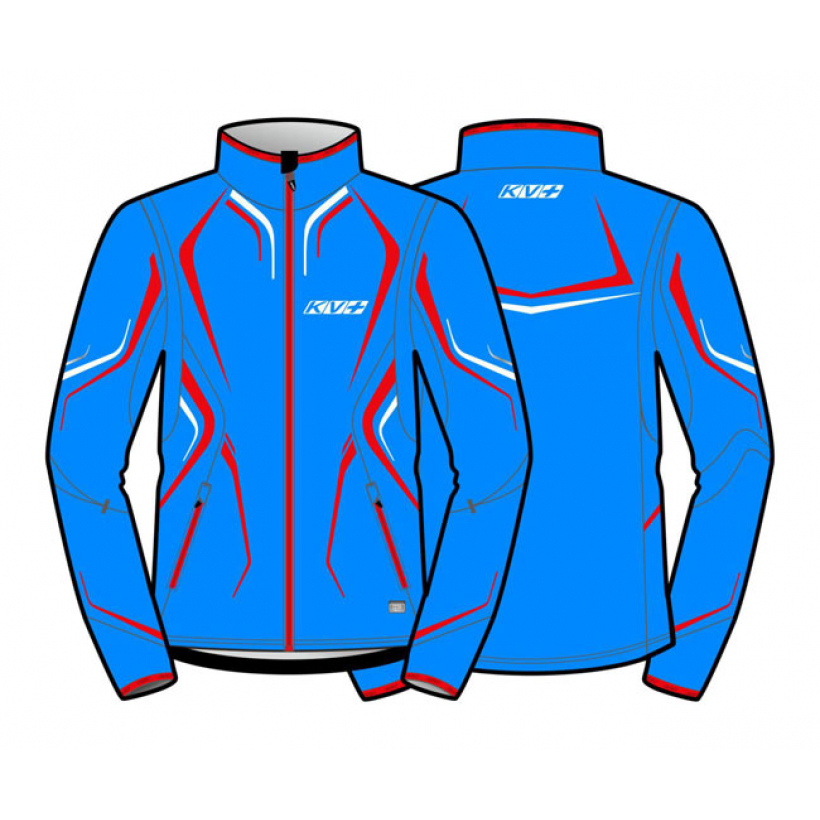 Куртка разминочная KV+ Exclusiv jacket RBU blue/red женская (арт. 8V107.8.RUS) - 