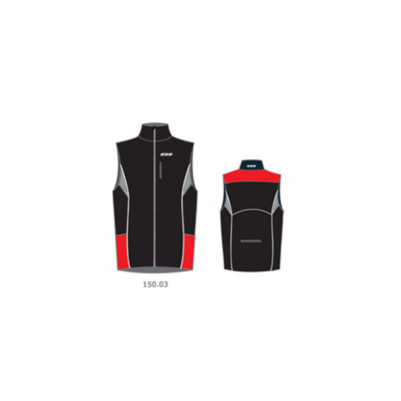 Жилет разминочный KV+ Lahti warm vest red\black детский (арт. 8V112.3J) - 