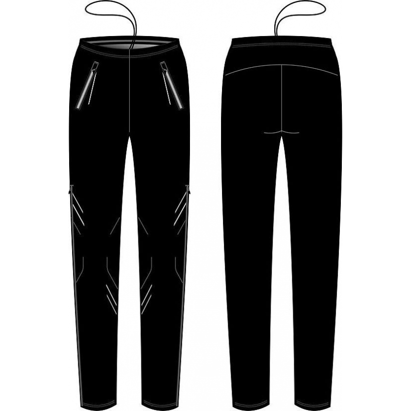 Брюки разминочные KV+ Premium pants full zip black унисекс (арт. 9V147.1) - 