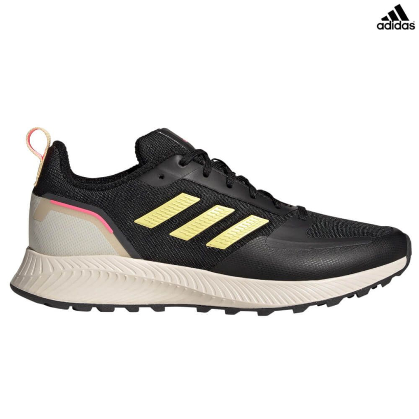 Кроссовки Adidas Run Falcon 2.0 TR Black/Yellow/Pink женские (арт. GW4051) - 