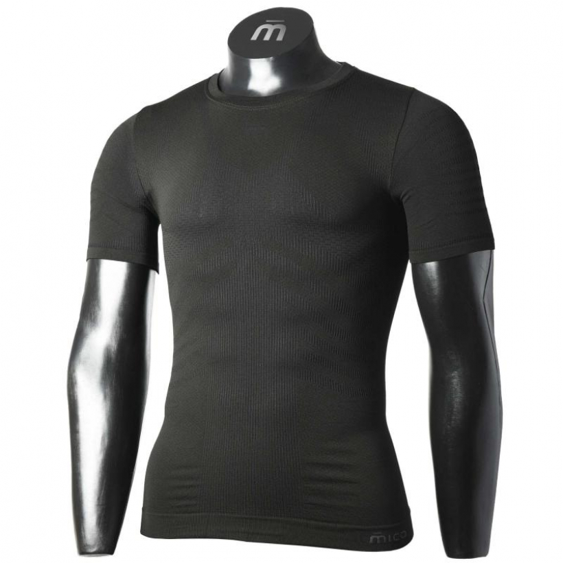 Термобелье футболка с полипропиленом для циклических видов спорта Mico Extra Dry Skintech мужская (арт. IN01430) - 007-черный