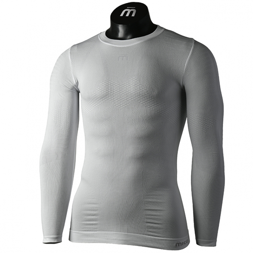 Термобелье рубашка Mico Extra Dry Skintech мужская (арт. IN01431) - 001-белый