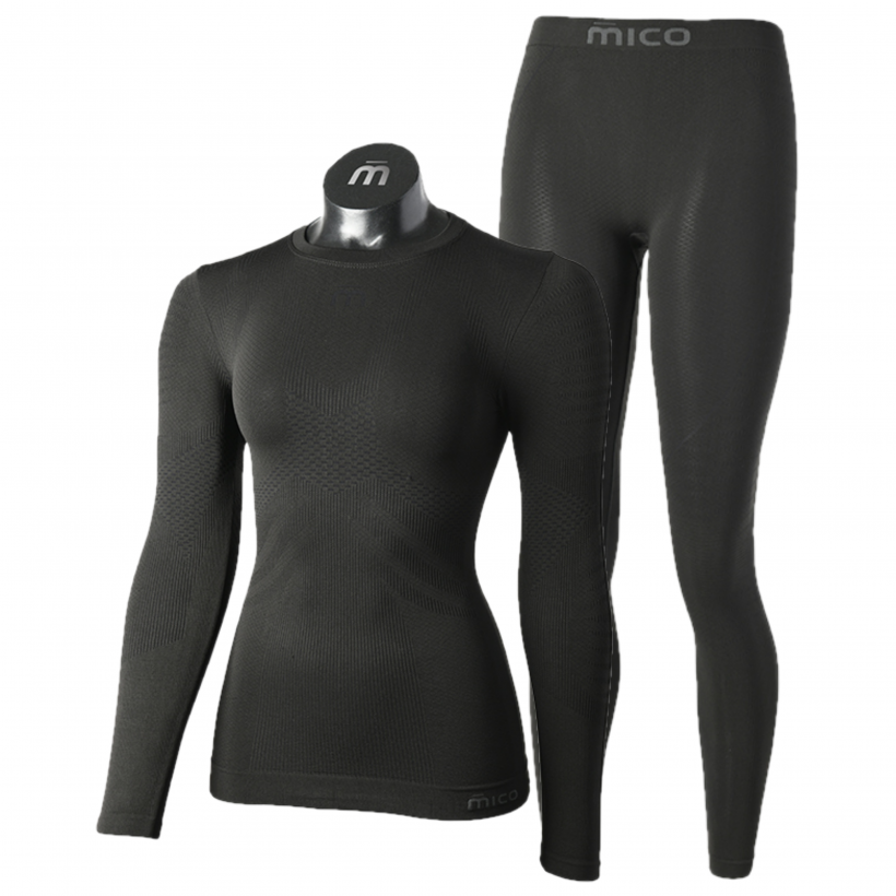 Комплект термобелья с полипропиленом Mico Extra Dry Skintech женский (арт. IN01436 CM01438) - 007-черный