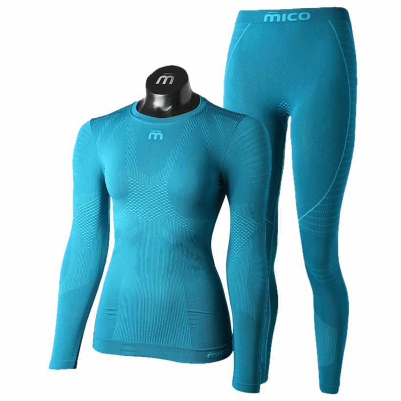 Комплект термобелья с полипропиленом Mico Extra Dry Skintech женский (арт. IN01436 CM01438) - 765-голубой
