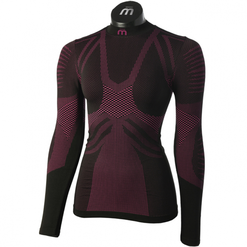Термобелье рубашка с воротом Mico Extra Dry Skintech женская (арт. IN01437) - 573-розовый