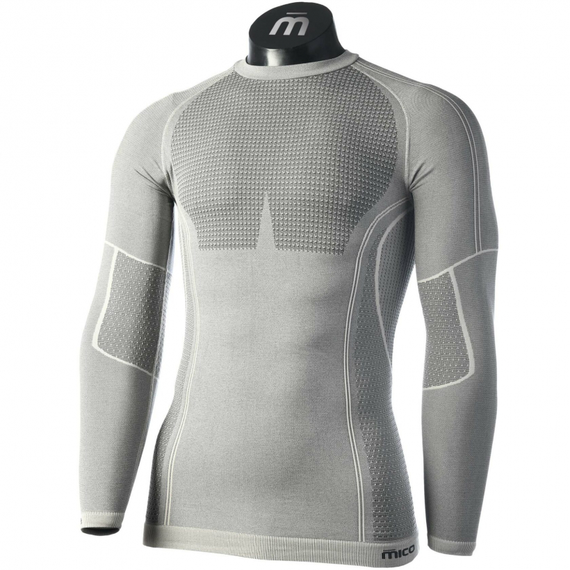 Термобелье рубашка Mico Odor Zero XT2 Skintech мужская (арт. IN01450) - 043-серый
