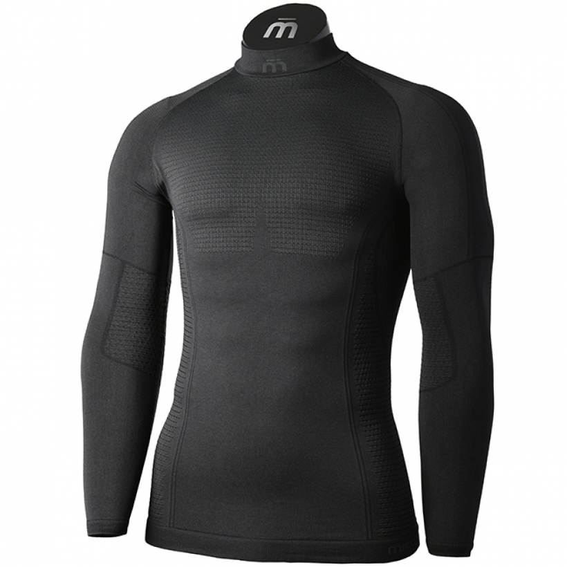 Термобелье рубашка с воротом Mico Odor Zero XT2 Skintech мужская (арт. IN01451) - 007-черный