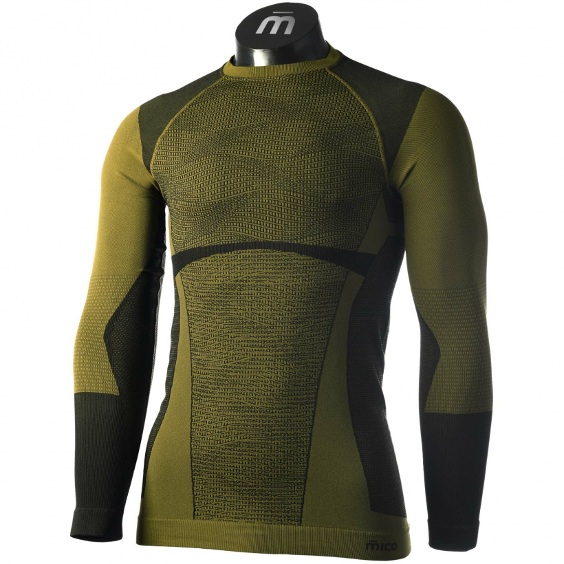 Термобелье рубашка Mico Warm Control Skintech мужская (арт. IN01850) - 784-хаки
