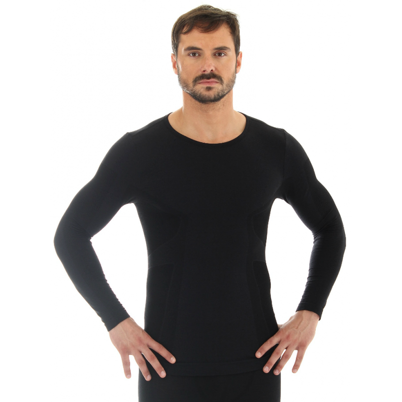 Термобелье шерстяное рубашка Brubeck Comfort Wool мужская (арт. LS12160) - 