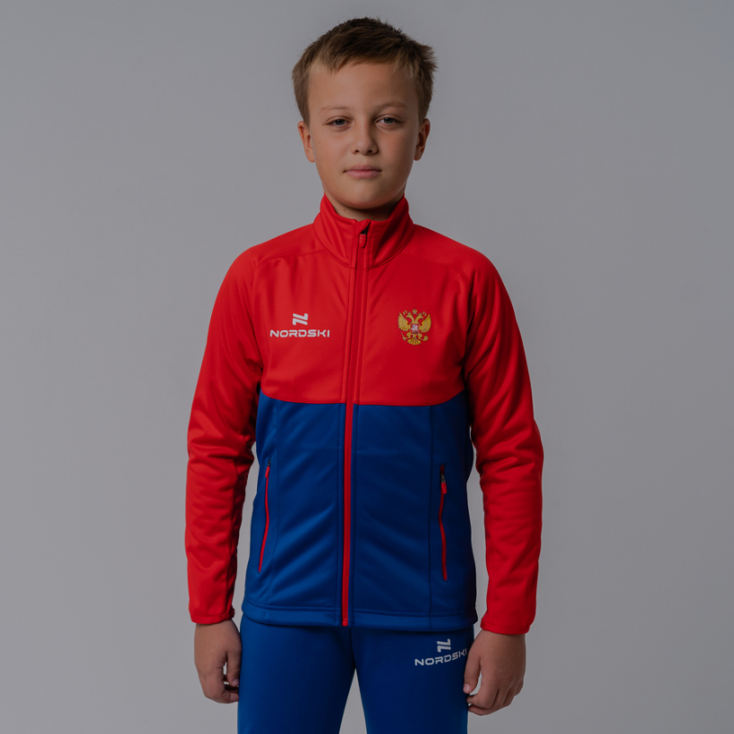 Разминочная куртка Nordski Jr Premium Patriot детская (арт. NSJ446797) - 