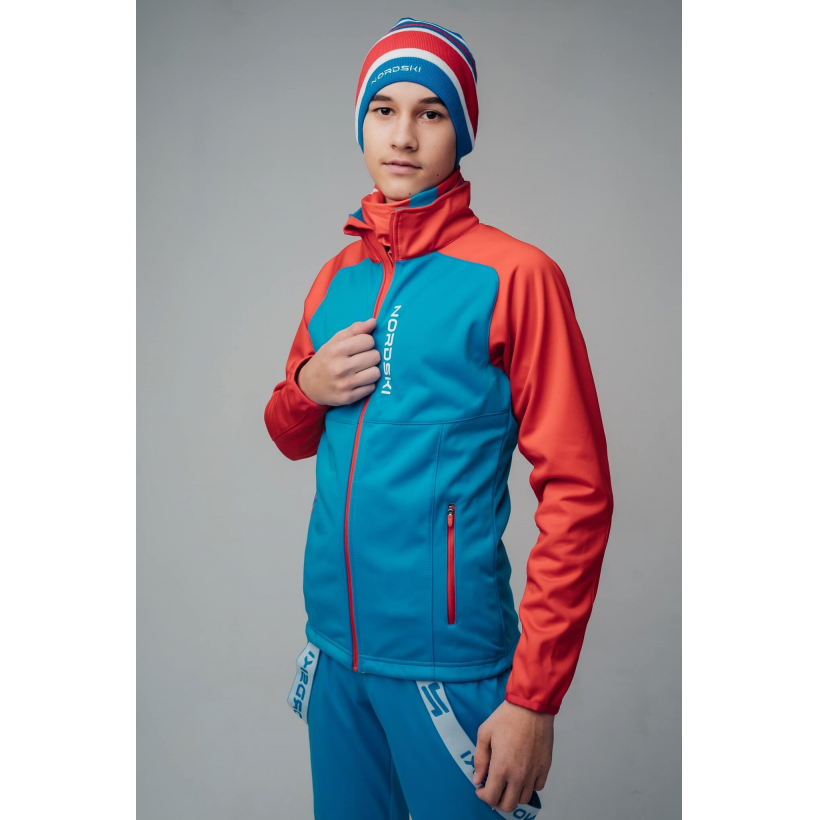 Разминочная куртка Nordski Jr.Premium Blue/Red подростковая (арт. NSJ482879) - 