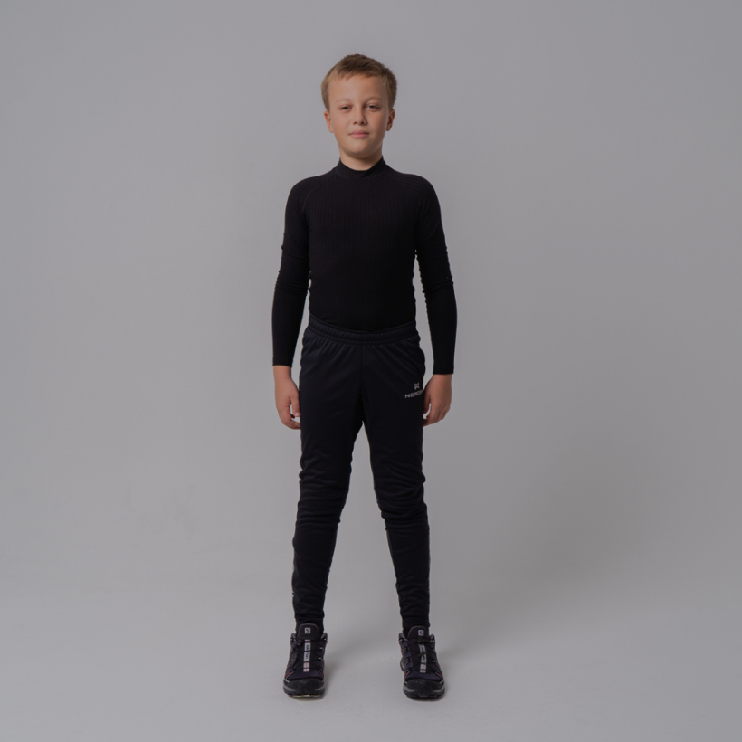 Разминочные брюки Nordski Jr. Pro Black детские (арт. NSJ514100) - 