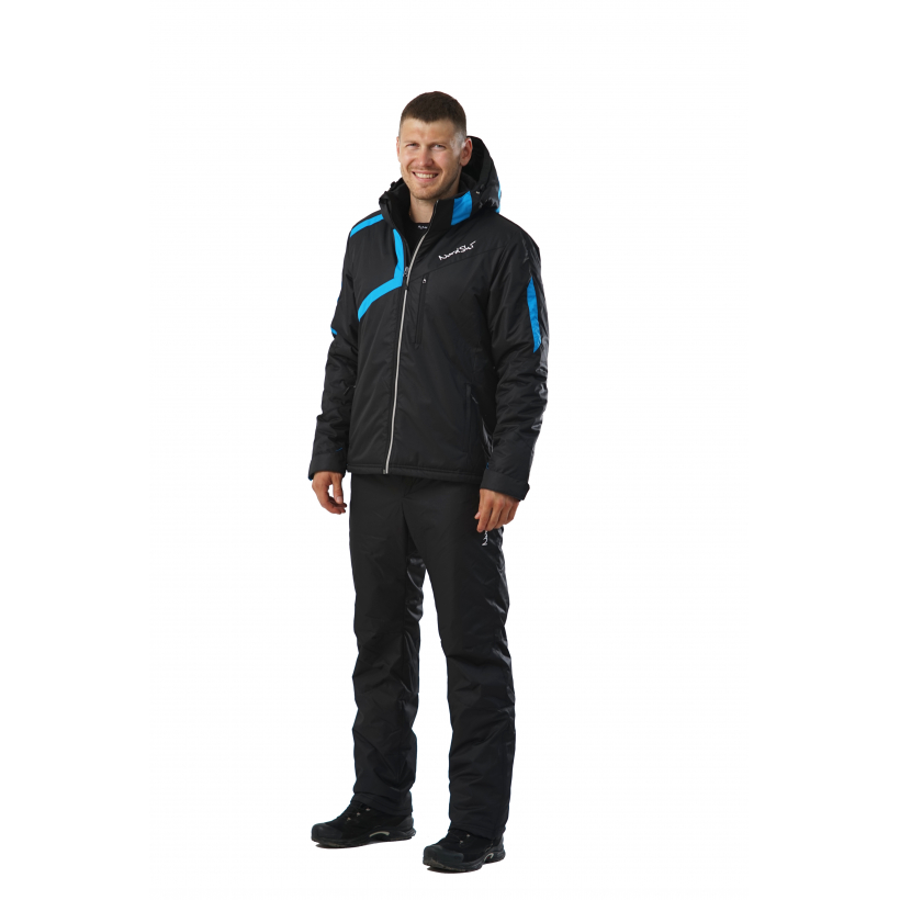 Утепленный костюм Nordski Premium Black/Blue мужской (арт. NSM107170) - 