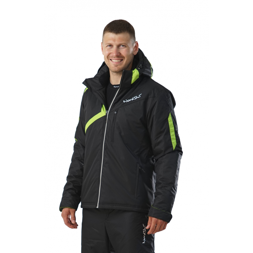 Утепленная куртка Nordski Premium Black/Lime мужская (арт. NSM111180) - 