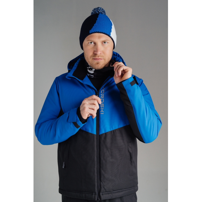 Утеплённая лыжная куртка Nordski Montana Blue/Black мужская (арт. NSM428170) - 