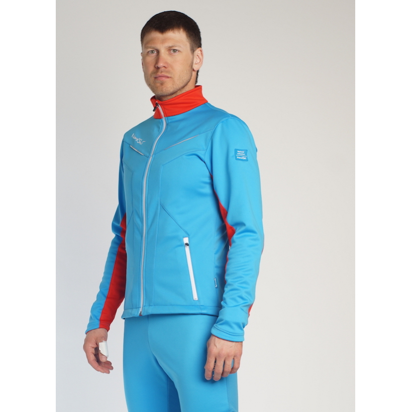 Разминочная лыжная куртка Nordski Jr.National Blue подростковая (арт. NSJ445790) - 