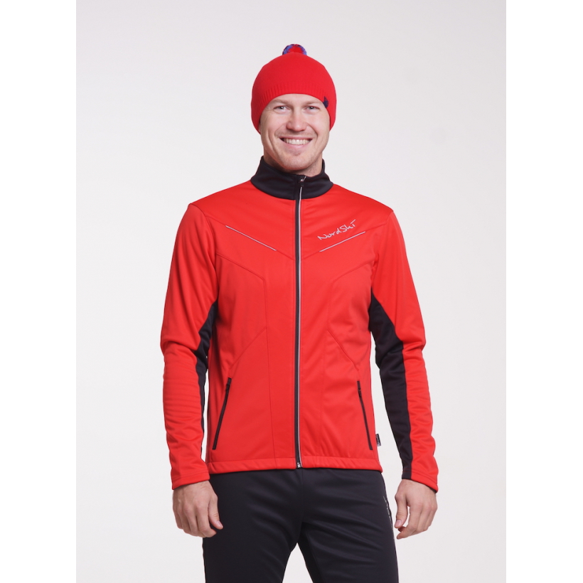 Разминочная куртка Nordski Premium Red/Black мужская (арт. NSM443900) - 