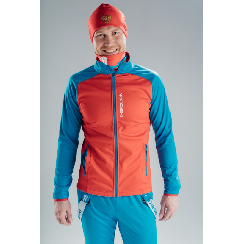 Разминочная куртка Nordski Premium Red/Blue мужская (арт. NSM443987) - 