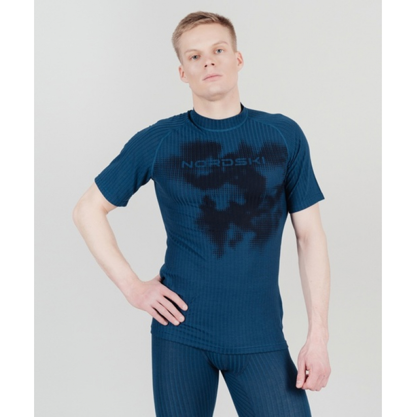 Термобелье футболка Nordski Light Dark Ocean мужская (арт. NSM459014) - 