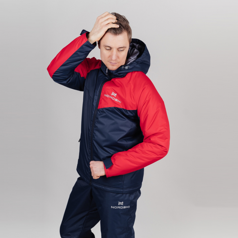 Утепленная куртка Nordski Premium-Sport Red/Dark Navy мужская (арт. NSM746710) - 
