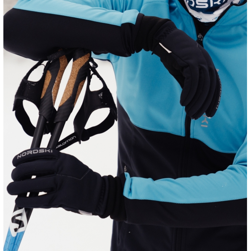 Теплые лыжные перчатки Nordski Jr.Arctic Black детские (арт. NSJ246100) - 