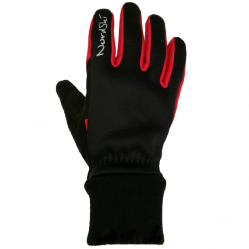 Теплые лыжные перчатки Nordski Warm Black/Red WS (арт. NSV134190) - 