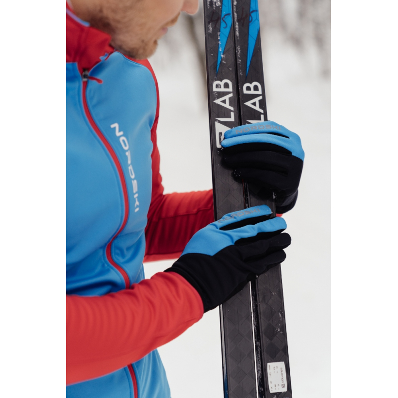 Лыжные перчатки Nordski Motion Black/Blue WS (арт. NSV250170) - 