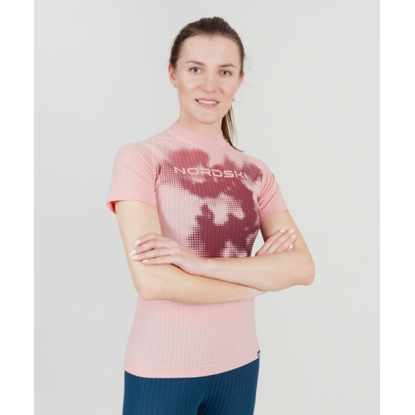 Термобелье футболка Nordski Light Pink W женское (арт. NSW460937) - 
