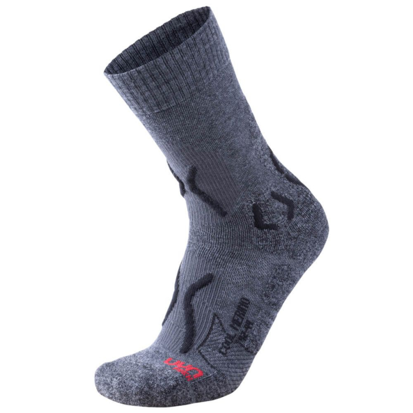 Трекинговые носки UYN Cool Merino Grey Melange/Black мужские (арт. S100052-G678) - 