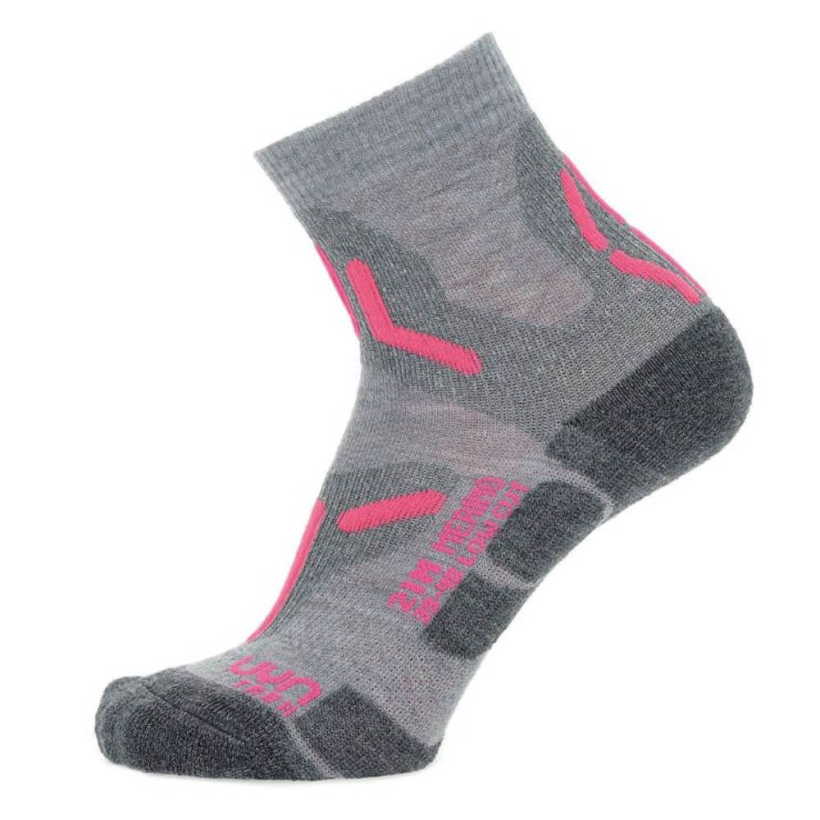 Носки UYN Trekking 2 из мериноса с низким вырезом Light Grey/Pink женские (арт. S100242-G327) - 