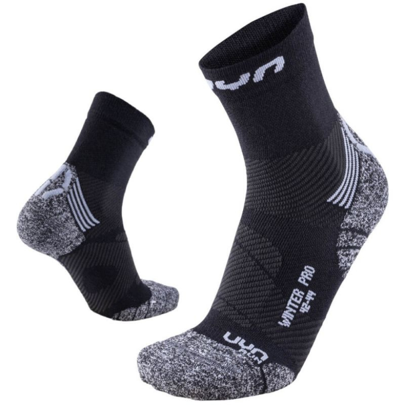 Беговые носки UYN Winter Pro Black/Grey мужские (арт. S100078-B086) - 
